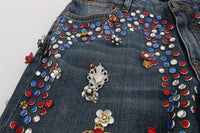 Thumbnail for Enchanted Sicily Crystal Heart Boyfriend Jeans