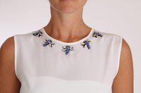 Thumbnail for Elegant Embellished Sleeveless Silk Blouse