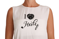 Thumbnail for Elegant White Silk Sleeveless Top with Lace Detail
