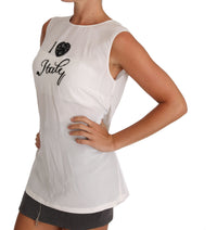 Thumbnail for Elegant White Silk Sleeveless Top with Lace Detail