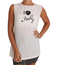 Thumbnail for Elegant White Silk Sleeveless Top with Lace Detail
