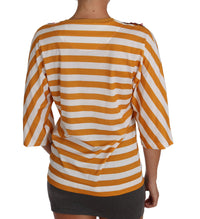 Thumbnail for FIRENZE Sequined Blouse in Orange and White