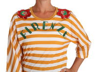 Thumbnail for FIRENZE Sequined Blouse in Orange and White