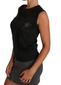 Thumbnail for Chic Gray Sleeveless Silk Blend Blouse