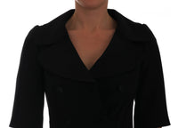 Thumbnail for Chic Black Cropped Double Breasted Blazer