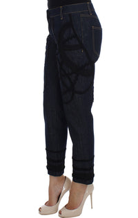 Thumbnail for Embroidered Capri Jeans for Elegant Styling