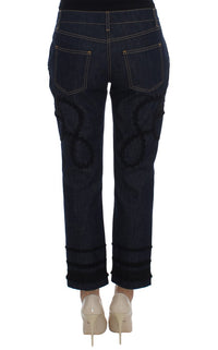 Thumbnail for Embroidered Capri Jeans for Elegant Styling