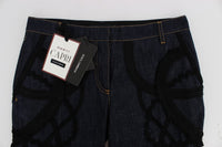 Thumbnail for Embroidered Capri Jeans for Elegant Styling
