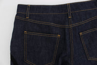 Thumbnail for Embroidered Capri Jeans for Elegant Styling