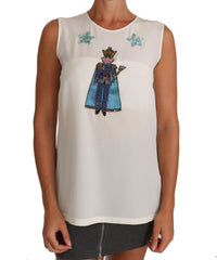 Thumbnail for Enchanted Sequined Silk Sleeveless Top