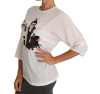 Thumbnail for Chic Figure Family Applique Silk Top