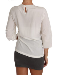 Thumbnail for Chic Figure Family Applique Silk Top