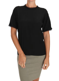 Thumbnail for Elegant Lace Detailed Silk Blouse