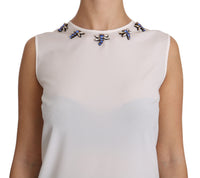 Thumbnail for Fairy Tale Crystal-Embellished Silk Blouse