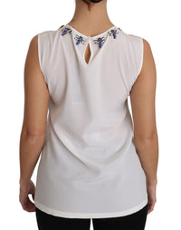 Thumbnail for Fairy Tale Crystal-Embellished Silk Blouse