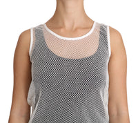 Thumbnail for Elegant White Sheer Sleeveless Top