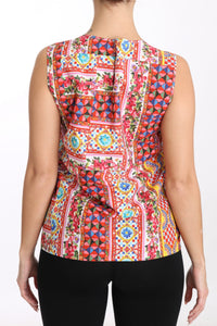 Thumbnail for Carretto Print Pure Cotton Tank Top