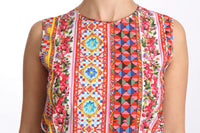 Thumbnail for Carretto Print Pure Cotton Tank Top