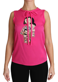 Thumbnail for Elegant Pink Silk Family Tank Top Shirt
