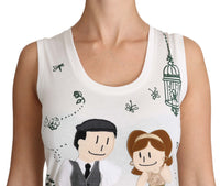 Thumbnail for Elegant White Sleeveless Cotton Silk Shirt