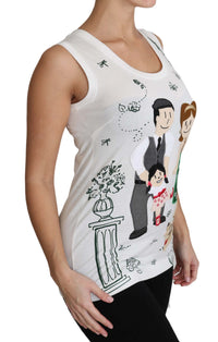 Thumbnail for Elegant White Sleeveless Cotton Silk Shirt