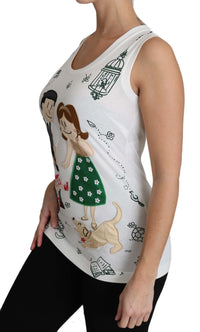 Thumbnail for Elegant White Sleeveless Cotton Silk Shirt