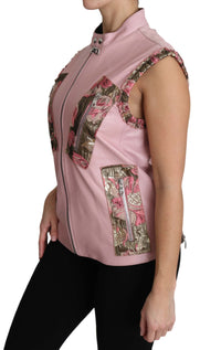 Thumbnail for Stunning Pink Sleeveless Leather Vest