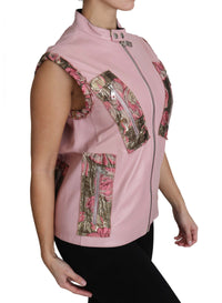 Thumbnail for Stunning Pink Sleeveless Leather Vest