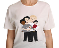 Thumbnail for Elegant Silk Crewneck Blouse with Applique