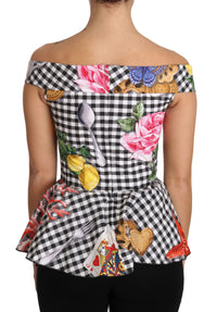 Thumbnail for Chic Checkered Corset Top Blouse