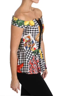 Thumbnail for Chic Checkered Corset Top Blouse