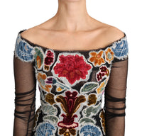 Thumbnail for Elegant Floral Applique Long Sleeve Top