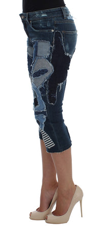 Thumbnail for Chic Blue Patchwork Denim Shorts