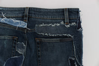 Thumbnail for Chic Blue Patchwork Denim Shorts
