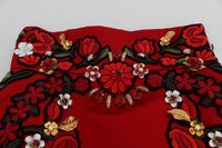 Thumbnail for Elegant Silk High Waist Embroidered Shorts
