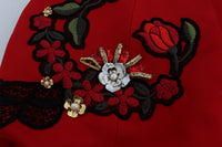 Thumbnail for Ravishing Red Silk Embroidered Shorts