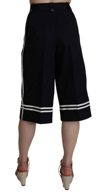 Thumbnail for Elegant High Waist Black Cotton Pants