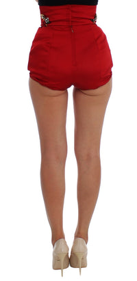 Thumbnail for Enchanted Sicily Crystal-Embellished Silk Shorts