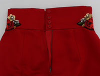 Thumbnail for Enchanted Sicily Crystal-Embellished Silk Shorts