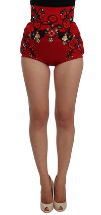 Thumbnail for Enchanted Sicily Crystal-Embellished Silk Shorts