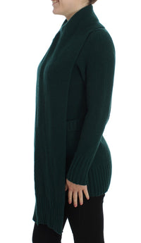 Thumbnail for Elegant Green Cashmere Cardigan Sweater