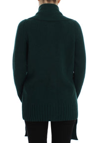 Thumbnail for Elegant Green Cashmere Cardigan Sweater