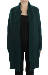 Thumbnail for Elegant Green Cashmere Cardigan Sweater