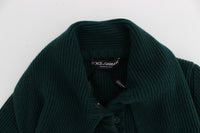 Thumbnail for Elegant Green Cashmere Cardigan Sweater
