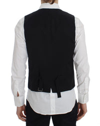 Thumbnail for Elegant Gray Striped Wool Vest