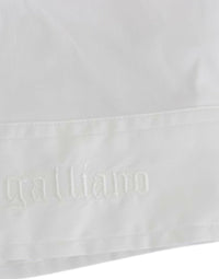 Thumbnail for Chic White Cotton Blend Shortsleeve Blouse