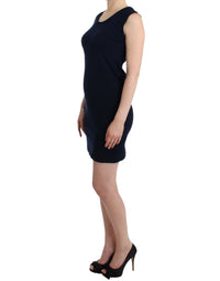 Thumbnail for Elegant Knee-Length Blue Cotton Dress