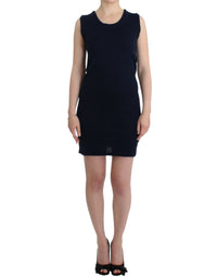 Thumbnail for Elegant Knee-Length Blue Cotton Dress
