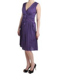 Thumbnail for Elegant Purple Knee-Length Jersey Dress
