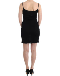 Thumbnail for Elegant Black Jersey Knee-Length Dress